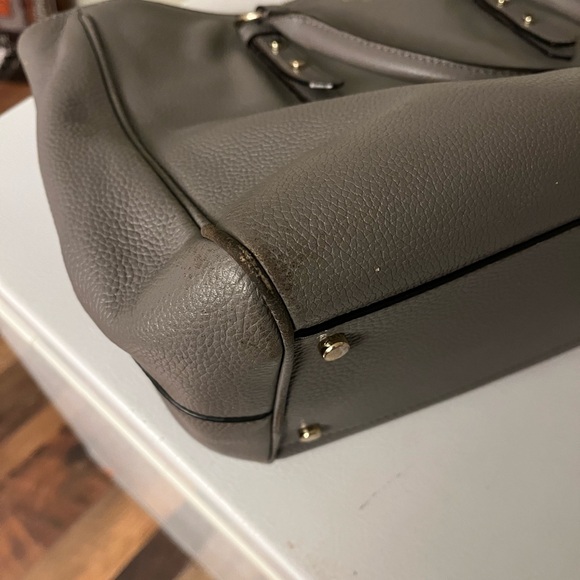 Kate Spade Gray Leather Tote Bag - Picture 8 of 16